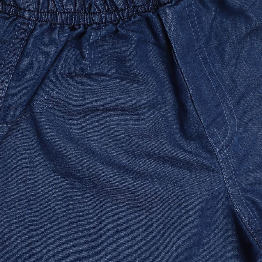 Boys' Light Blue Cotton Round Neck Printed Baba Suit, हल्का ग्रे, large image number null