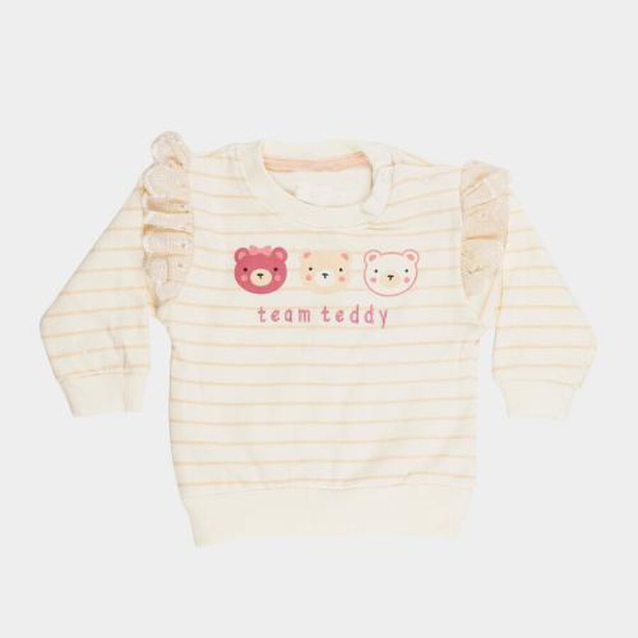 Infants' 100% Cotton Sweatshirt, ऑफ व्हाइट, large image number null