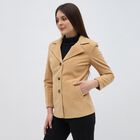 Women's Light Beige Classic Formal Blazer, गहरा पीला, small image number null