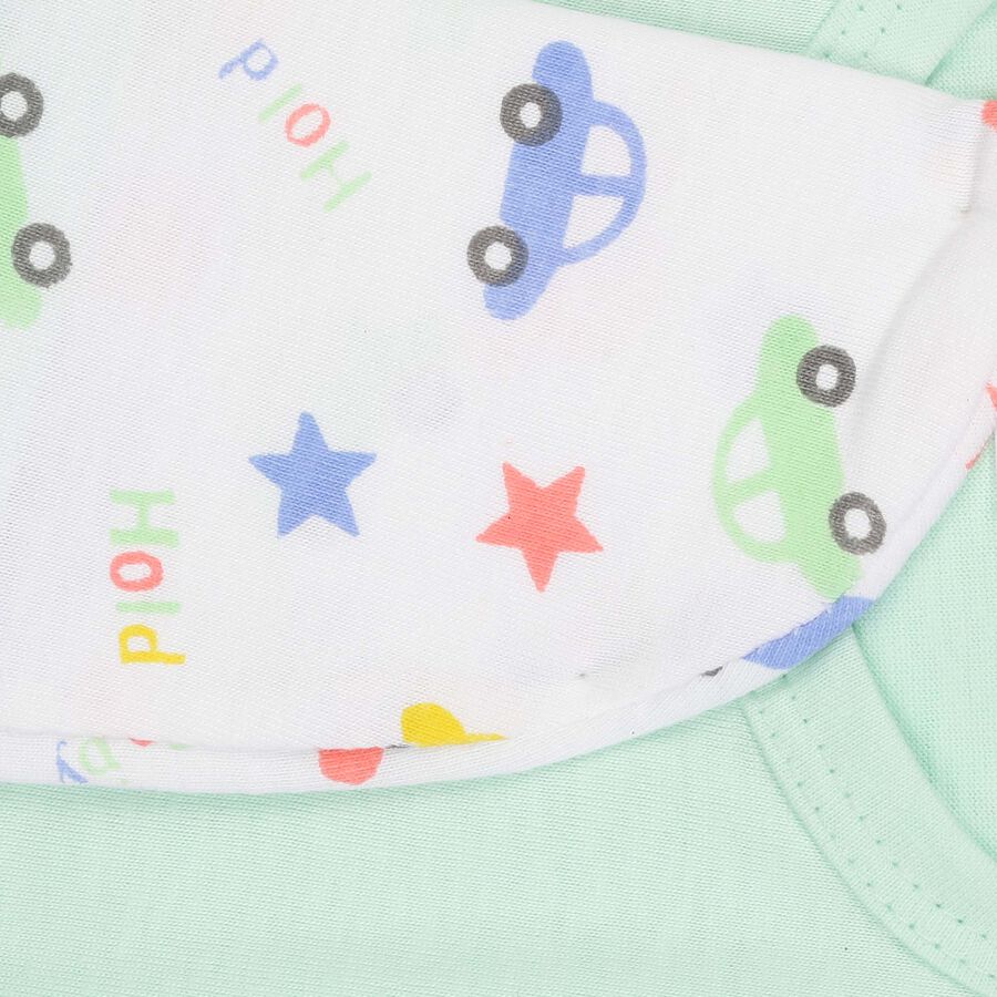 Infants Cotton Printed Baby Gift Set, Light Green, large image number null