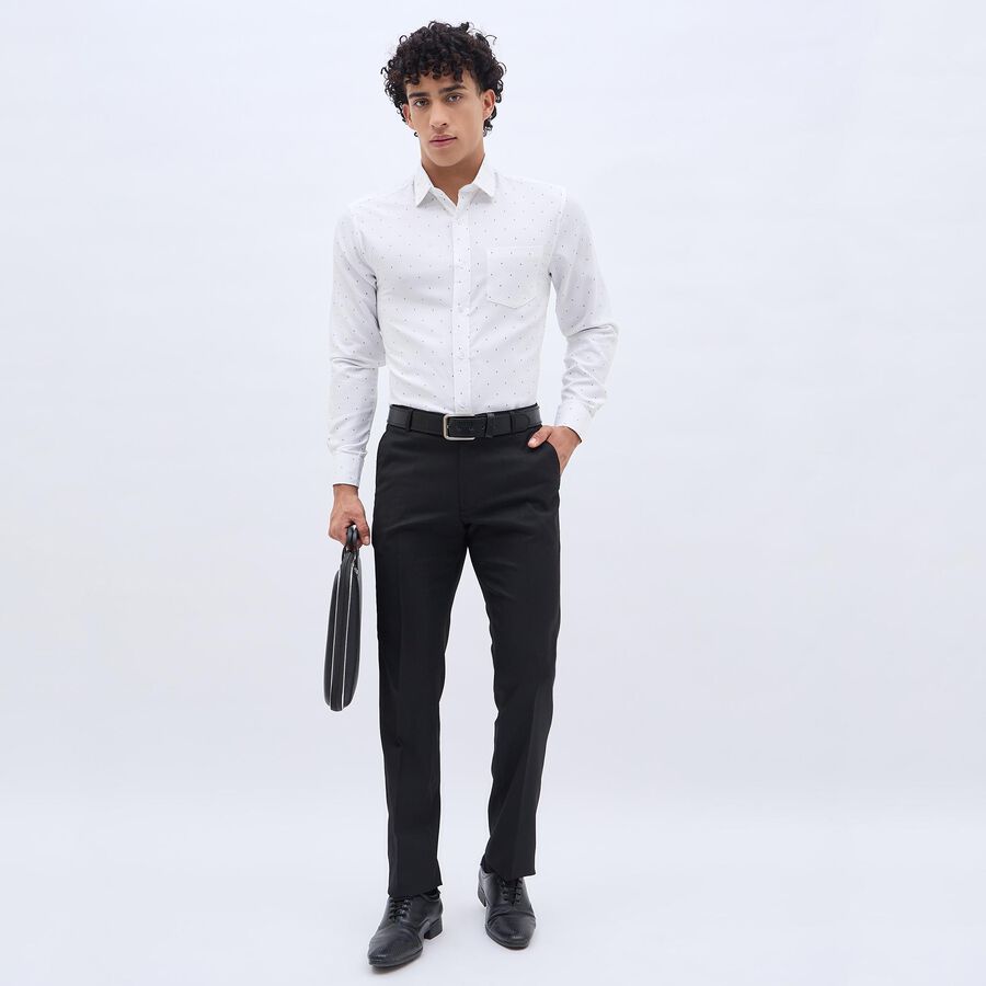 Men's Cut Away Collar Formal Shirt, White, large image number null