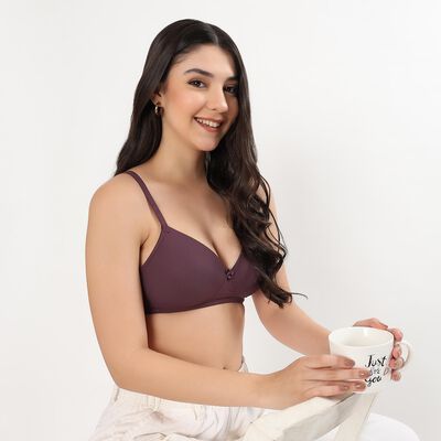 Women's Deep Plum Padded Wired Bra