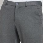 Men's Slim Fit Casual Trousers, हल्का ग्रे, small image number null