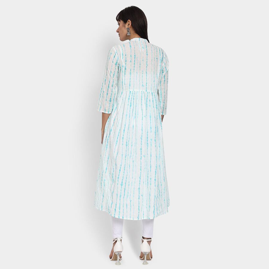 Ladies' 100% Cotton Kurta , Light Blue, large image number null