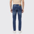 Men's Blue Slim Fit Washed Jeans, Light Blue, small