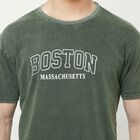 Cut & Sew Round Neck T-Shirt, Olive, small image number null