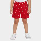 Girls' Fuchsia Butterfly Print Elastic Waist Shorts, रानी (फ्यूशिया), small