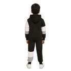 Boys' Black and Grey Long Sleeve Colorblock Baba Suit, मिश्रित हल्का ग्रे, small image number null