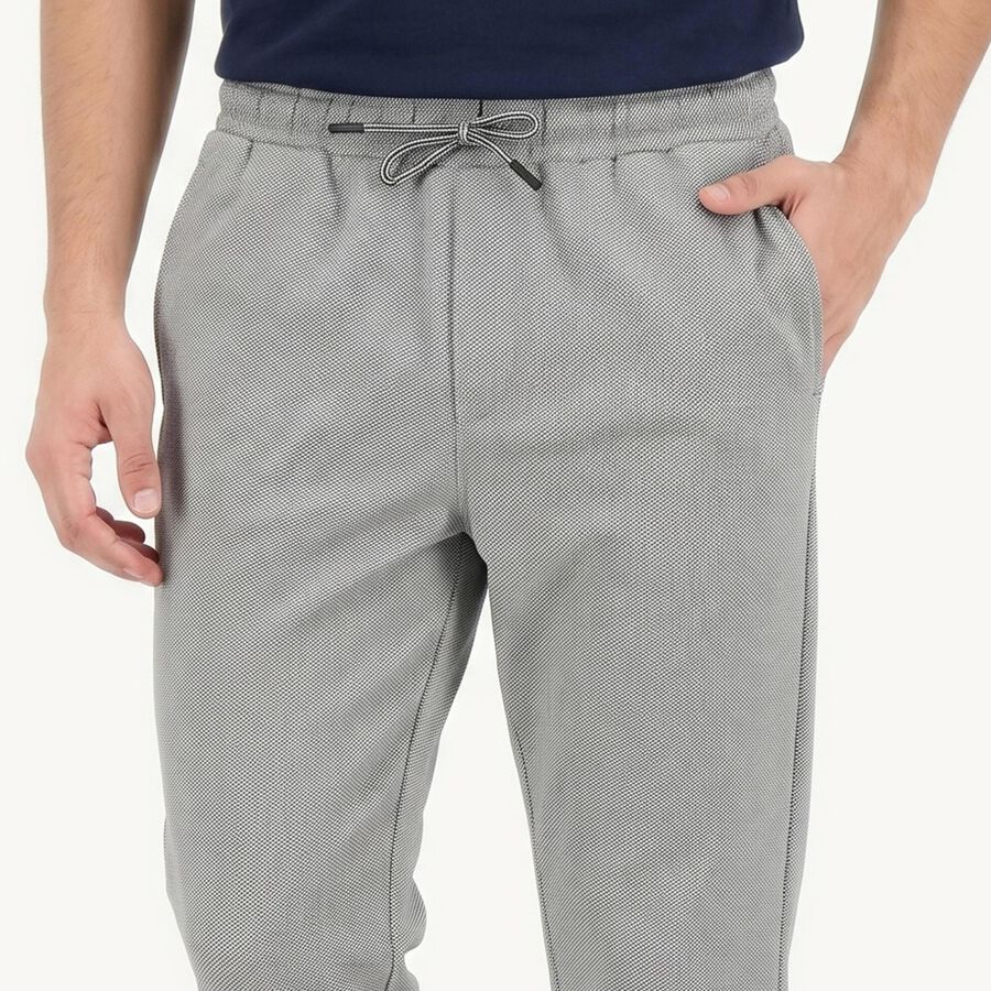Men's Grey Slim Fit Jogger, हल्का ग्रे, large