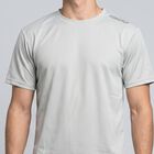 Men's Grey Round Neck Regular Drifit T-Shirt, Light Grey, small