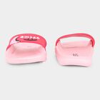 Kids Bright Pink Slip-On Cartoon Slippers, Pink, small image number null