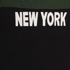 Boys Olive and Black Crew Neck Casual T-Shirt, ओलिव, small image number null