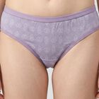 Women's Lavender Regular Fit Printed Panty, Lilac, small