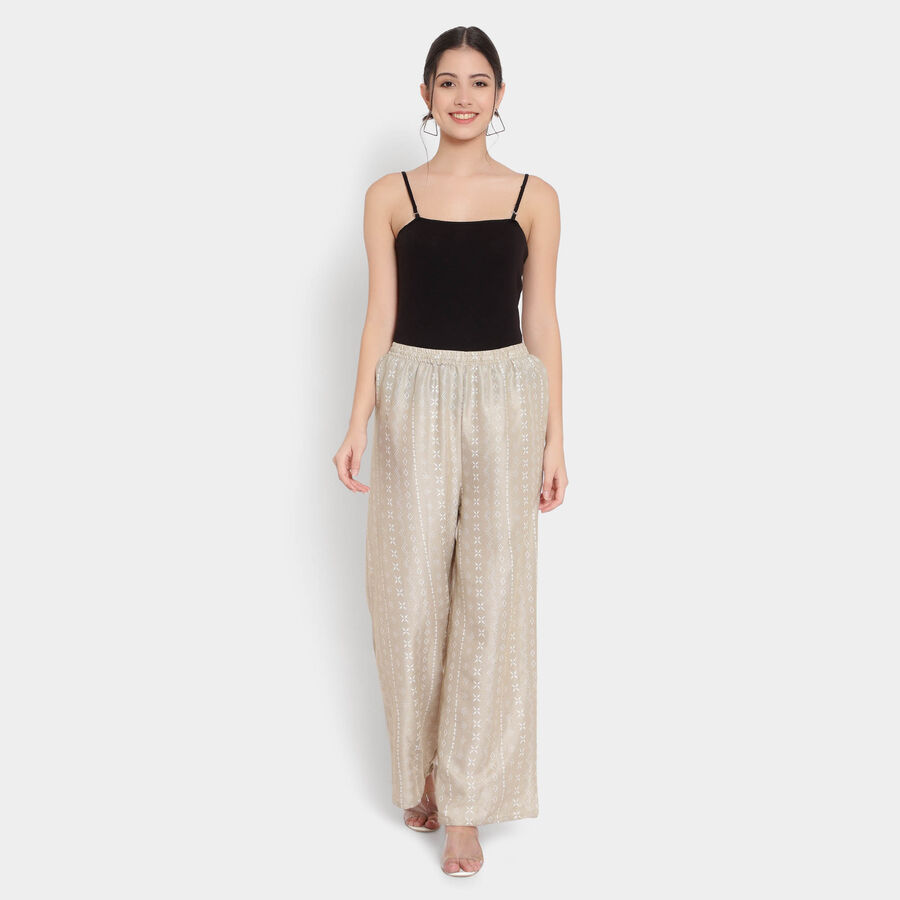 Printed Palazzo, Beige, large image number null