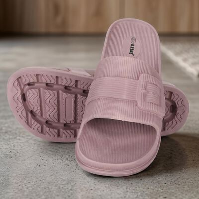 Women's Pink Slip-On Sliders Slippers