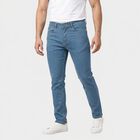 Men's Light Blue Slim Fit Washed Jeans, हल्का नीला, small
