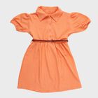 Girls' Dress, पीच, small