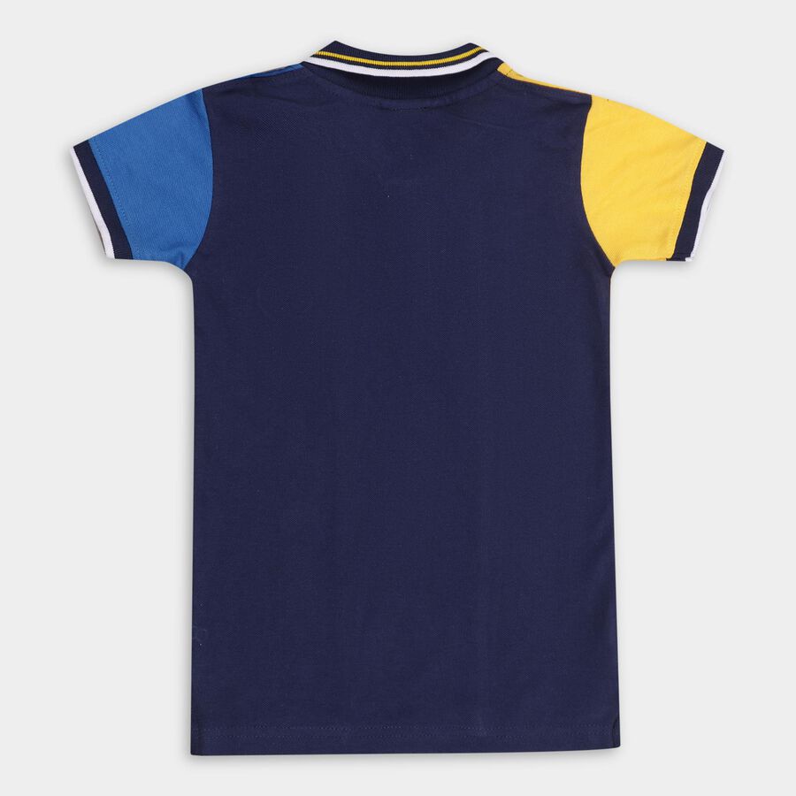 Boys' 100% Cotton Half Sleeves T-Shirt , Mustard, large image number null