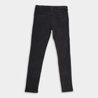 Girl's Basic Slim Black Jeans, Black, small image number null