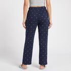 Women's Navy Blue Straight Fit Heart Printed Pyjama, Navy Blue, small