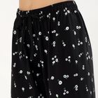 Women's Light Grey Relaxed Fit Cotton Blend Pyjama, काला, small