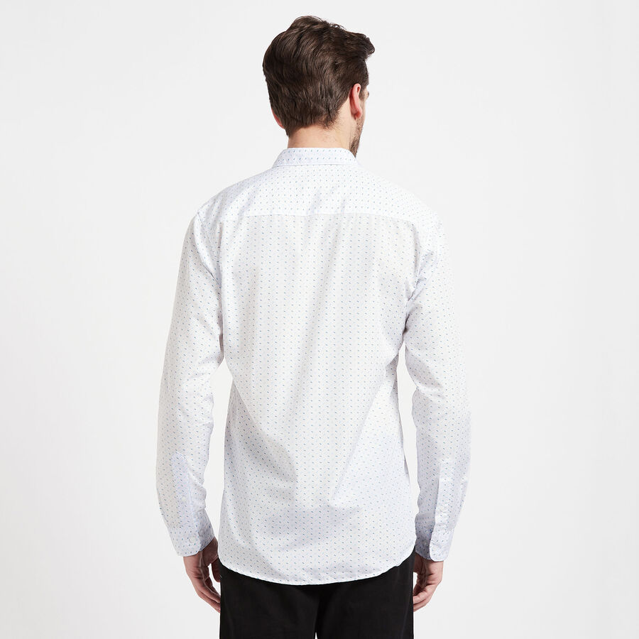 Printed Casual Shirt, White, large image number null