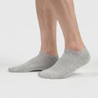 Men's Ankle Length Regular Fit Solid Pack of 3 Socks ( Black, White, Grey ), Black, small