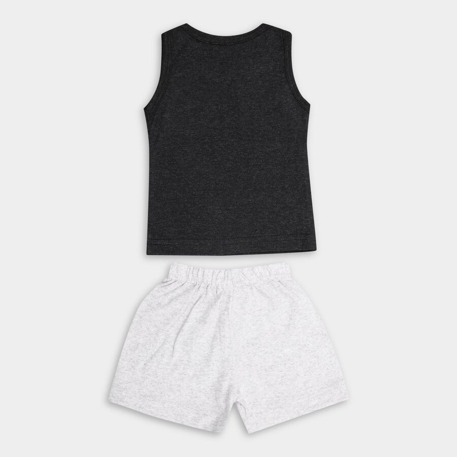 Infant Boys' 100% Cotton Baba Suit , चारकोल, large image number null