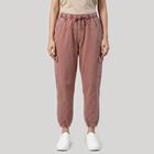 Women's Pink Regular Fit Solid Track Pants, Light Pink, small