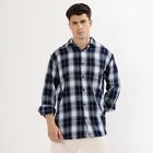 Men's Deep Midnight Navy Blue Classic Casual Shirt, नेवी ब्लू, small image number null