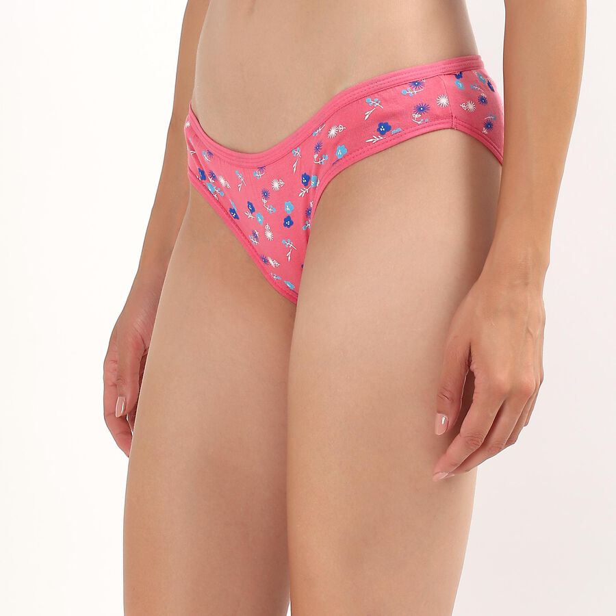 Women's Bright Coral Pink Bikini Panty, Pink, large image number null
