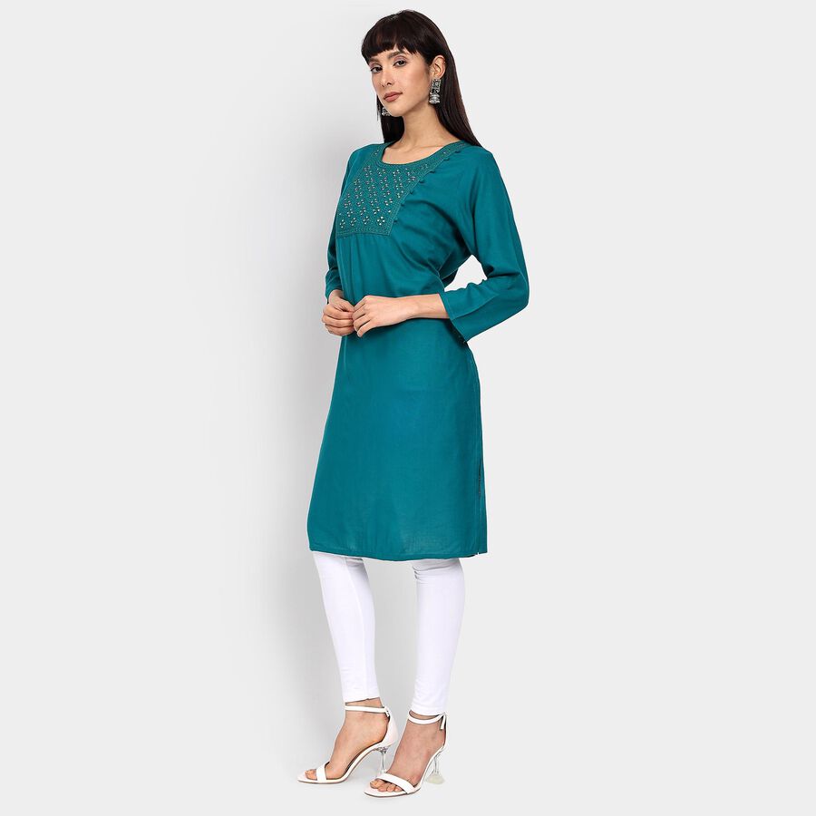 Ladies' Kurta , Dark Green, large image number null