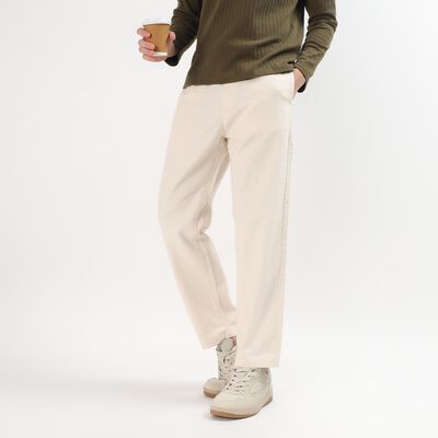 Men's Soft Beige Slim Fit Drawstring Casual Trousers
