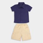 Boys' 100% Cotton Woven Baba Suit, Royal Blue, small image number null