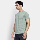 Men's Round Neck Half Sleeves T-Shirt, Light Green, small image number null