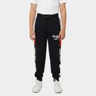 Boys' Navy Blue Jogger Graphic Printed Cotton Blend Pyjama, नेवी ब्लू, small