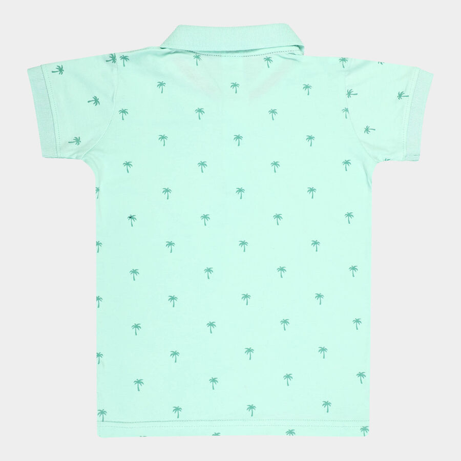 Boys Cotton T-Shirt, हल्का हरा, large image number null