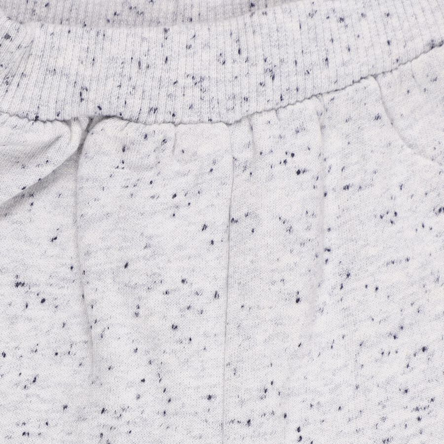 Infants Light Grey Printed Cotton Blend Pyjama, Melange Light Grey, large image number null