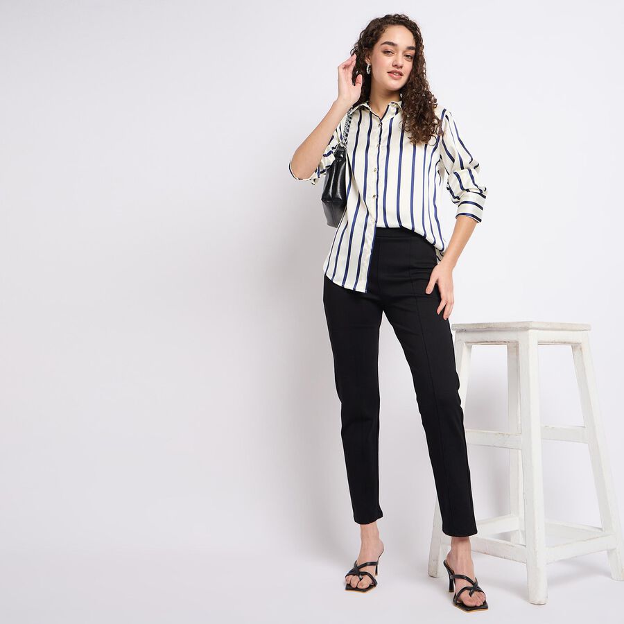 Ladies' Shirt, नेवी ब्लू, large