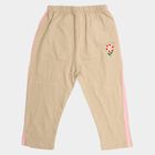 Infants Beige Straight Fit Floral Printed Cotton Pyjama, गहरा पीला, small