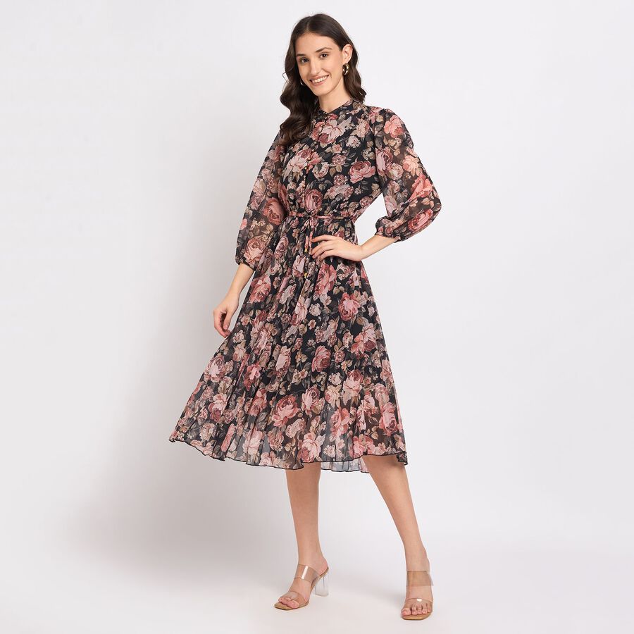 Ladies' Dress, काला, large image number null