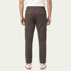 Men's Slim Fit Casual Trousers, Dark Grey, small