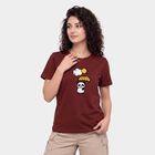 Women's Rust Round Neck Regular T-Shirt, रस्ट, small