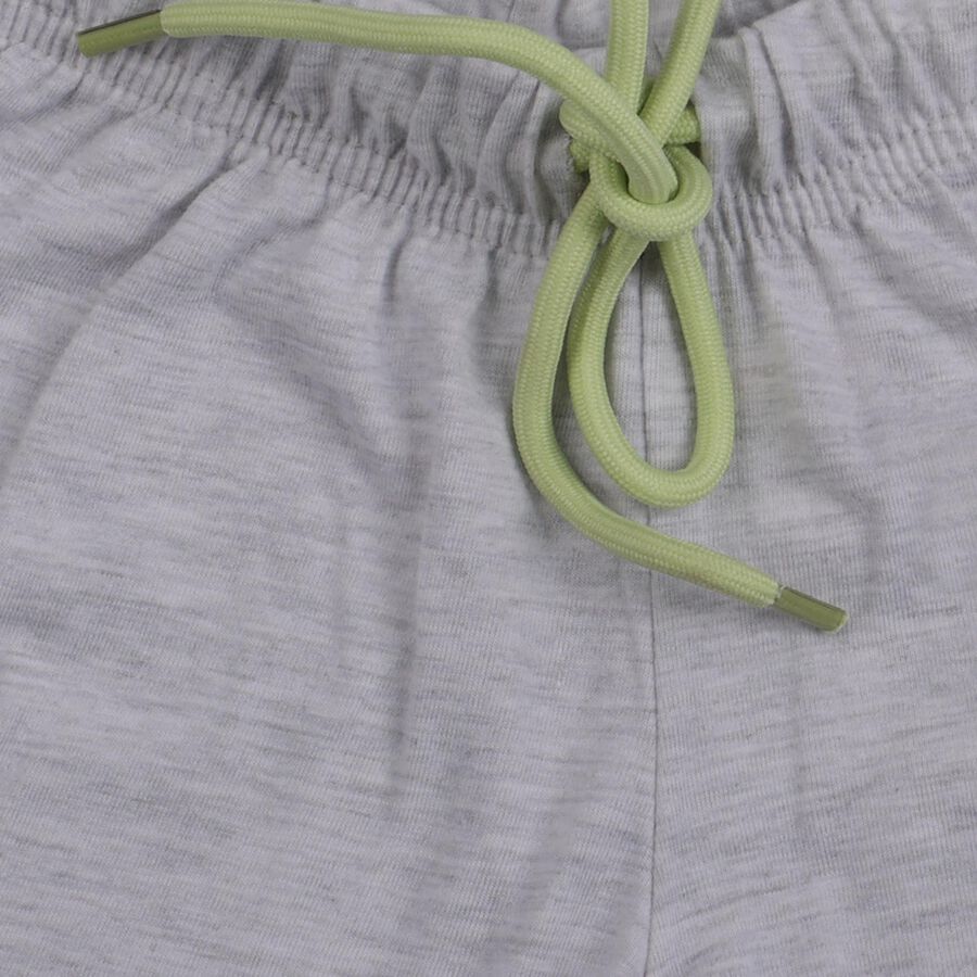 Boys Light Grey Regular Fit Casual Bermuda Shorts, Melange Light Grey, large