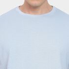 Men's Round Neck Half Sleeves T-Shirt, Light Blue, small image number null
