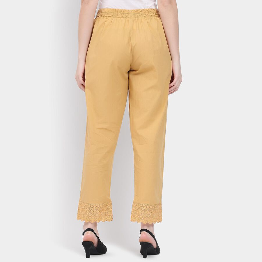 Ladies' 100% Cotton Palazzos , Beige, large image number null