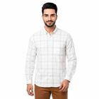 Men's White Cotton Long Sleeve Button-Down Regular Fit Casual Shirt, सफ़ेद, small