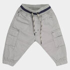 Infants Cotton Solid Trousers, Light Grey, small image number null
