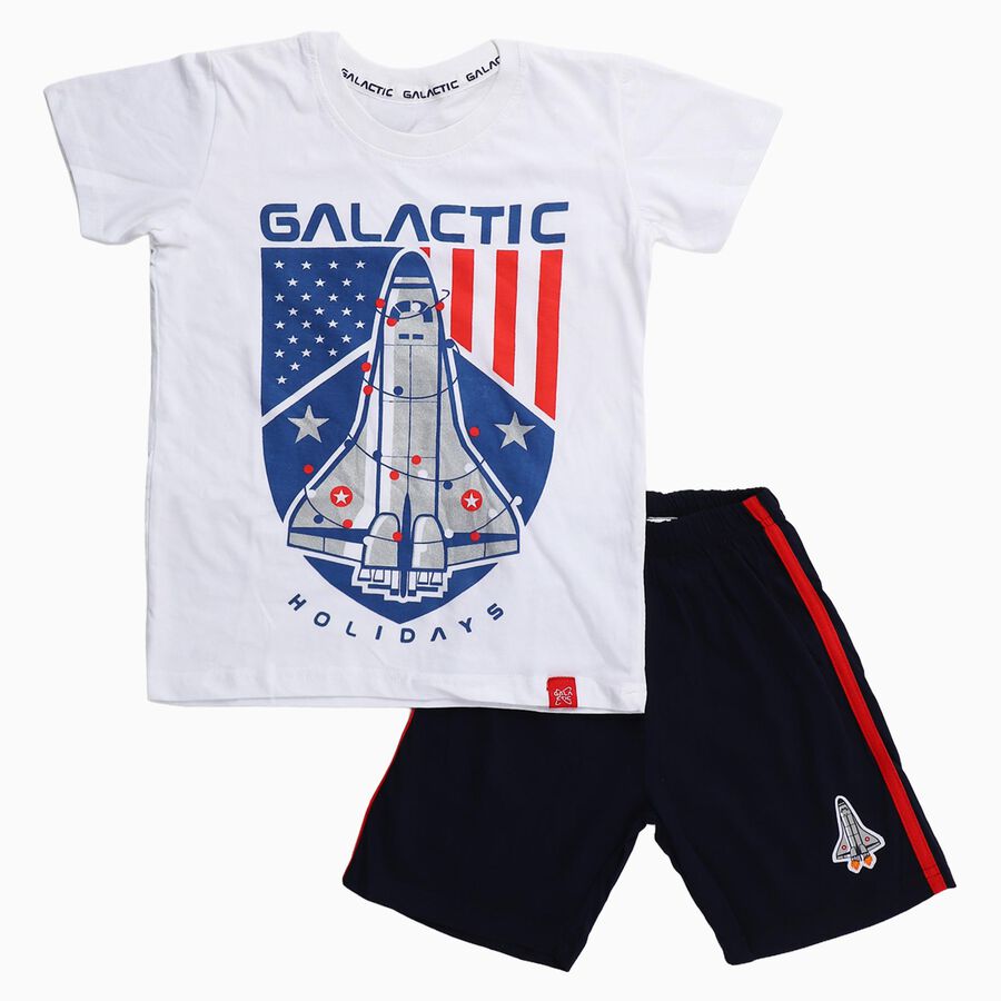 Boys' Knit Baba Suit, सफ़ेद, large image number null