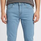 Men's Light Blue Slim Fit Clean Look Jeans, Light Blue, small